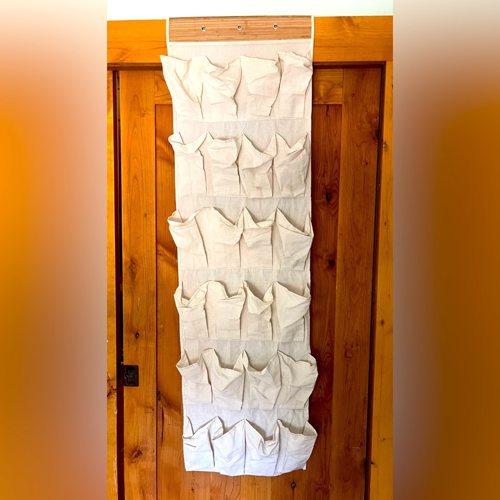 White and Woden shoe holder